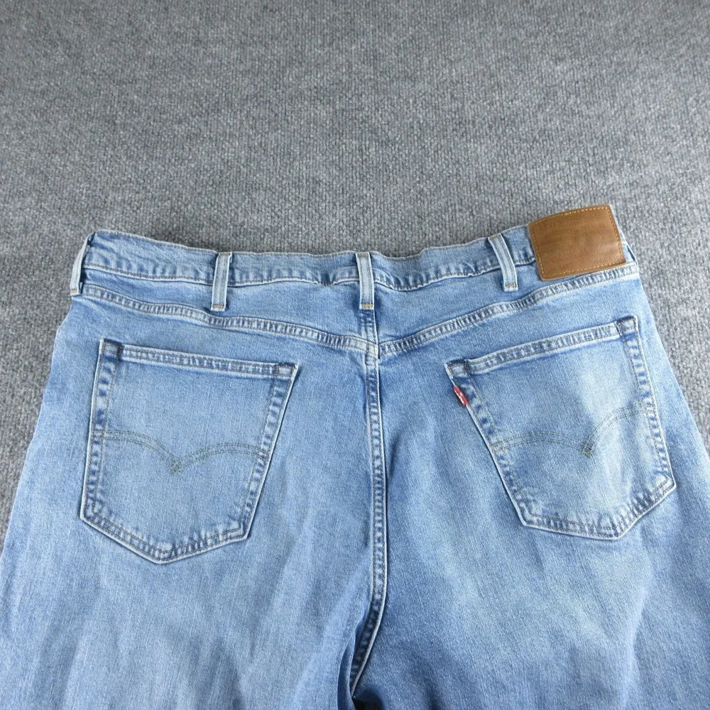 Levis 541 Jeans Mens 42x30 Blue Premium Straight Light Wash Stretch Denim